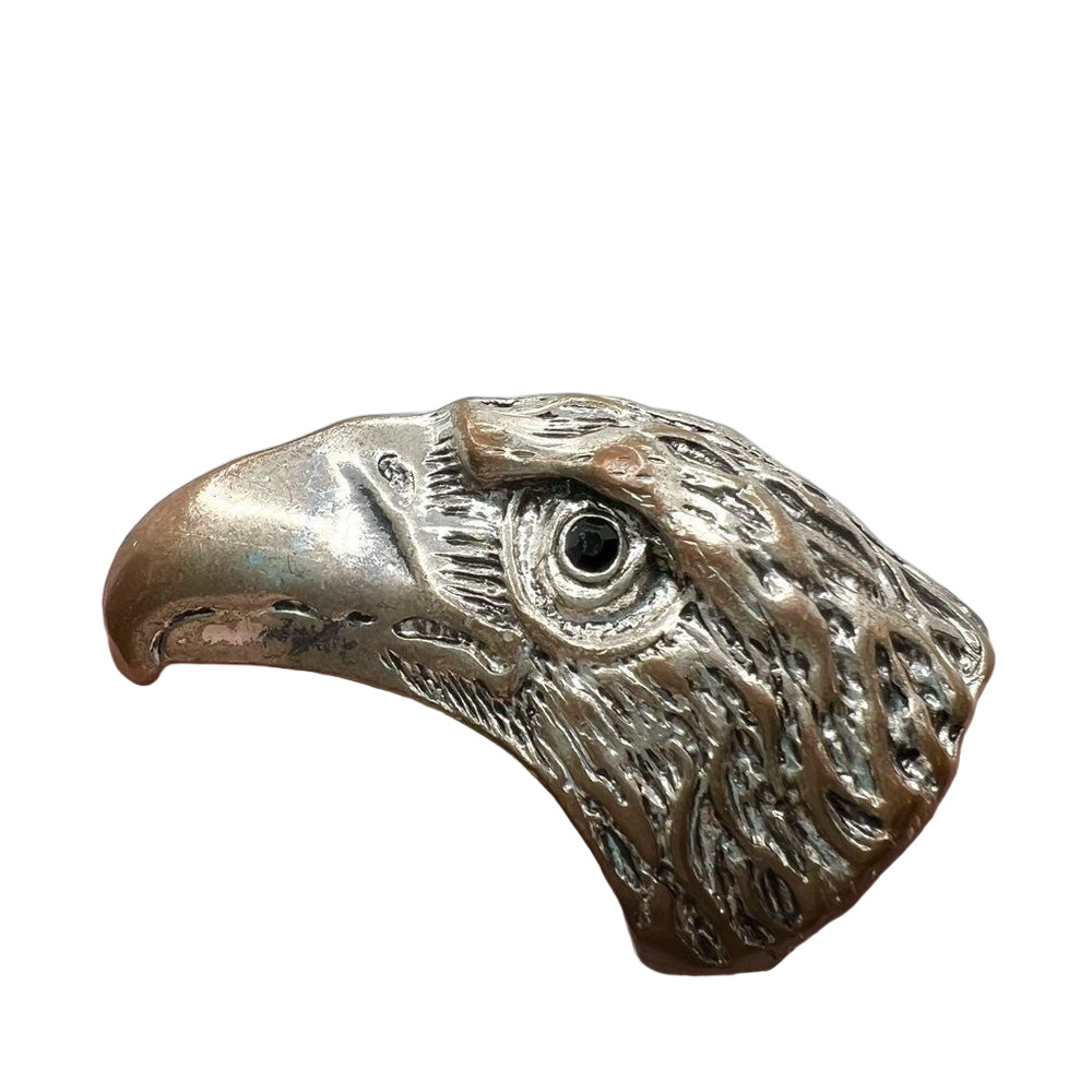 Silver Eagle Head Ring - Size 7.5 - image 1